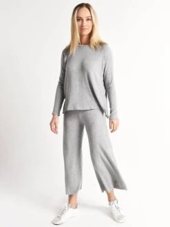 Velvet Monica Cozy Rib Pant -ST.BERNARD Clothing monica03 heathergreyalt3