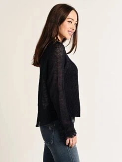 Moon River Knit Top -ST.BERNARD Clothing mr4057 navyalt2