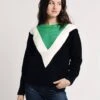 English Factory Color Block Knit Sweater