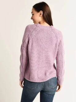 Velvet Pearl Long Sleeve V-Neck Sweater -ST.BERNARD Clothing pearla03 berryalt2