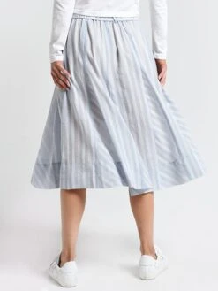 Lemlem Nefasi Button Down Skirt -ST.BERNARD Clothing r1931 skybluealt3