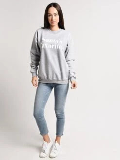 Friday+Saturday Santa's Favorite Sweatshirt 9 Friday+Saturday Santa's Favorite Sweatshirt -ST.BERNARD Clothing santasfavorite multialt3