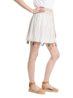 Alicia Bell Women's Stripe Embroidered Skirt 7 Alicia Bell Women's Stripe Embroidered Skirt -ST.BERNARD Clothing smockskirt stripeembalt1