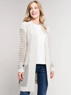 Brochu Walker The Mila Cardigan -ST.BERNARD Clothing spa2456 egret