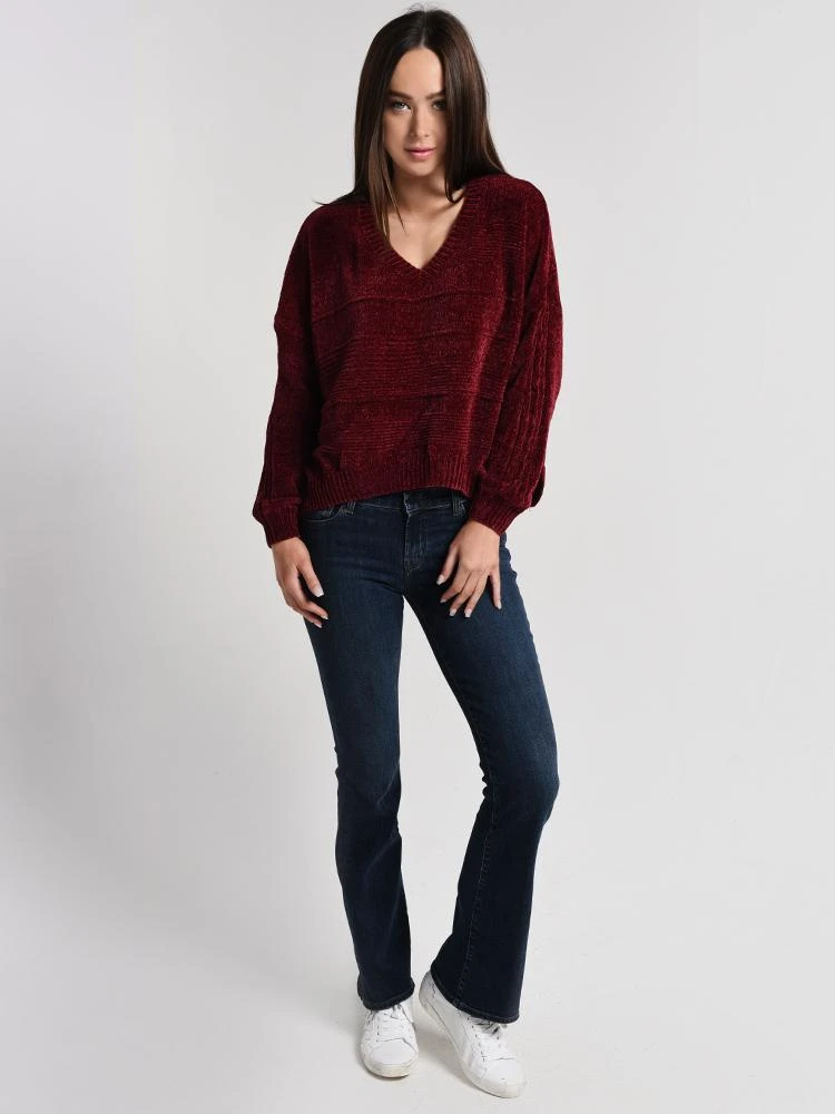 Glam Velour Knit V-Neck Sweater 5 Glam Velour Knit V-Neck Sweater - Image 5