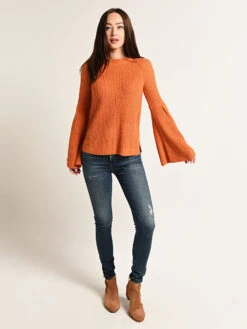THML Bell Sleeve Sweater -ST.BERNARD Clothing tmk780 rustalt1