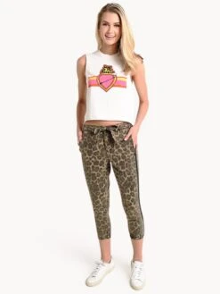 Pam & Gela Leopard Pant With Sash -ST.BERNARD Clothing tn41031429 leopardalt1