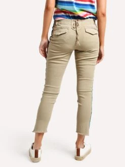 Pam&Gela Uniform Side Stripe Step Hem Twill Pant -ST.BERNARD Clothing tw47791529 wheatalt2