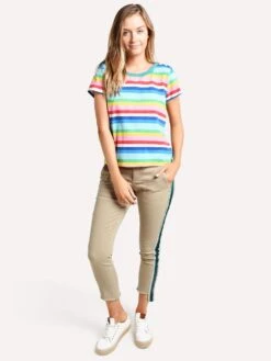 Pam&Gela Uniform Side Stripe Step Hem Twill Pant -ST.BERNARD Clothing tw47791529 wheatalt3