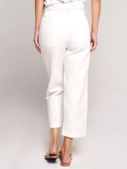 Vince High Rise Linen Crop Pant -ST.BERNARD Clothing v5069 21543 offwhitealt2