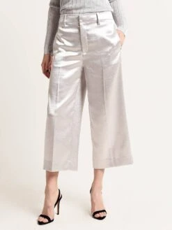 Vince Metallic Satin Crop Wide Pant -ST.BERNARD Clothing v547321617 043sil d7d2c236 df47 439b 966a 8502770dae9b