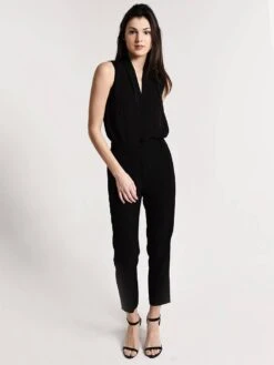 Vince Satin Strap Pull-On Trouser -ST.BERNARD Clothing v548221626 001blkalt3