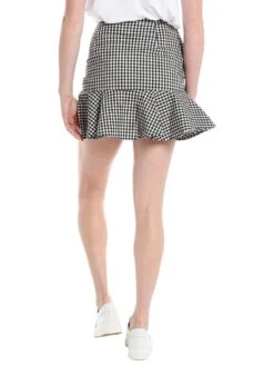 Do+Be Gingham Bow Mini Skirt -ST.BERNARD Clothing y14936 blackalt3